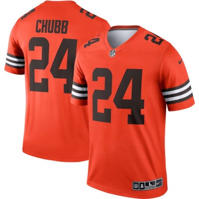 Cleveland Cleveland Browns #24 Nick Chubb Nike Men's Orange Inverted Legend Jersey